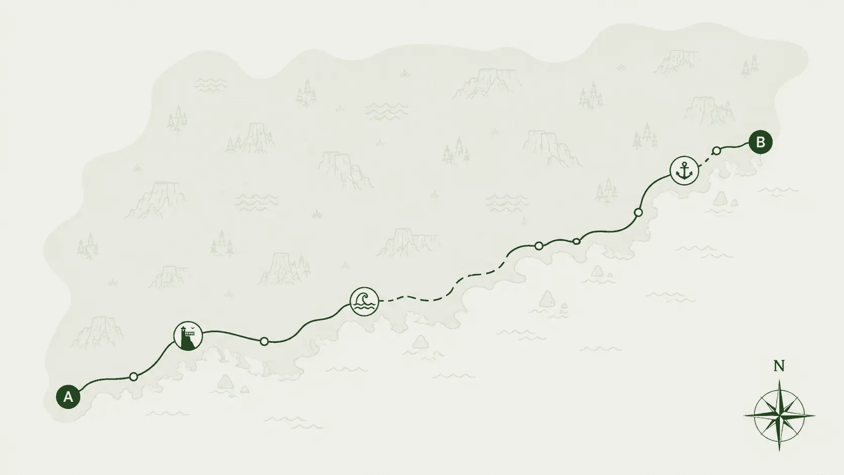Cinque Terre Coastal Trail route map and trail overview for planning a Trova guided hike